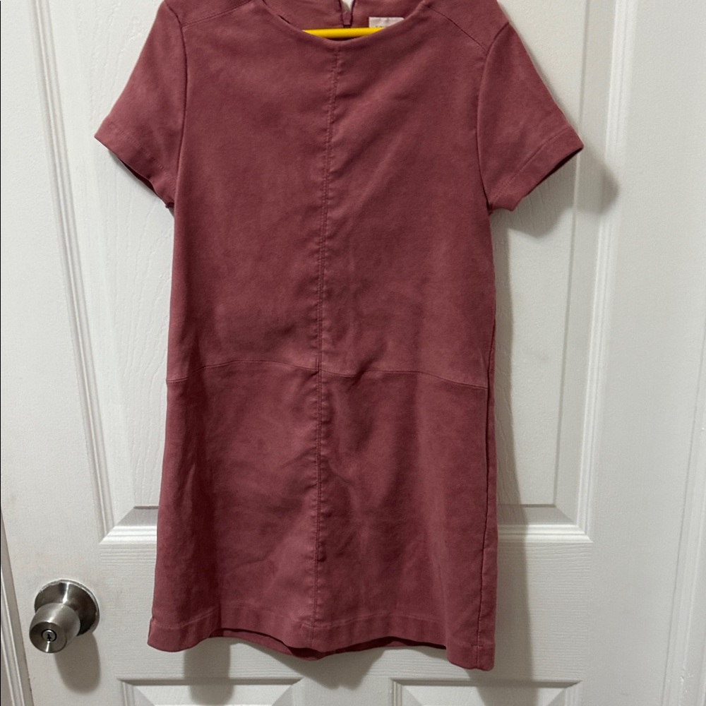 Zara Casual Kids Dress in Dusty Rose Suede